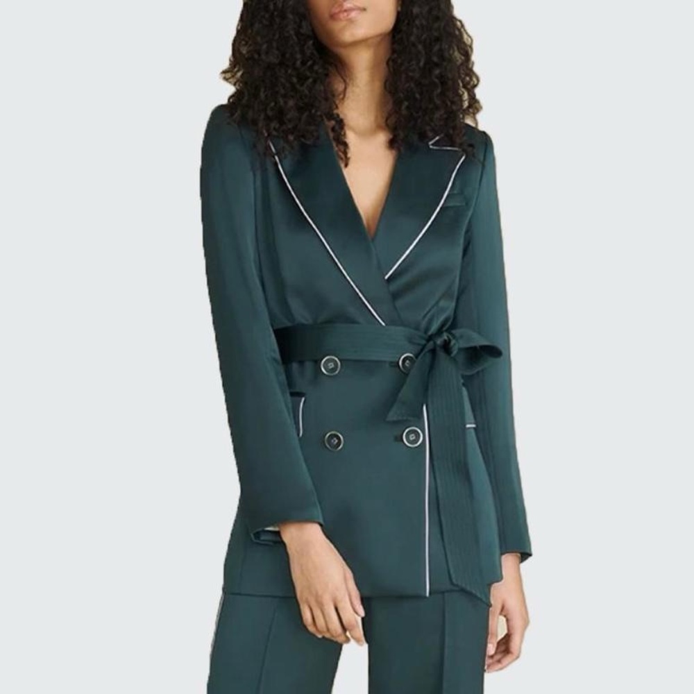 Veronica Beard Elegant Green Blazer w/ optional tie